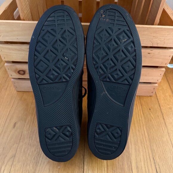 Converse Size 13 Black Chuck Taylor All Star Syde Street Mid Top Sneakers Shoes - Picture 12 of 16